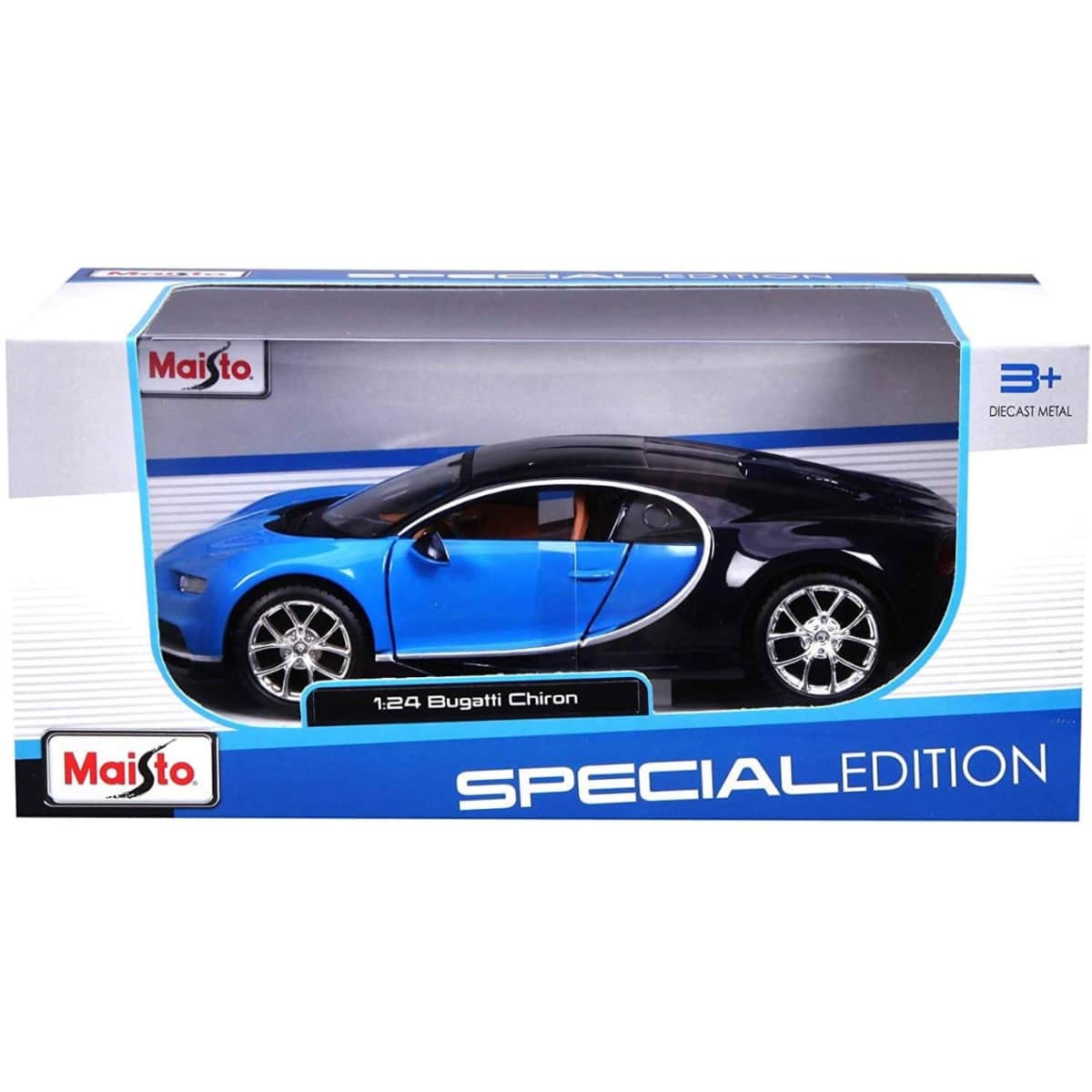 Maisto 1:24 Scale Bugatti Chiron Grey Diecast Car Boys, 3-4 Years