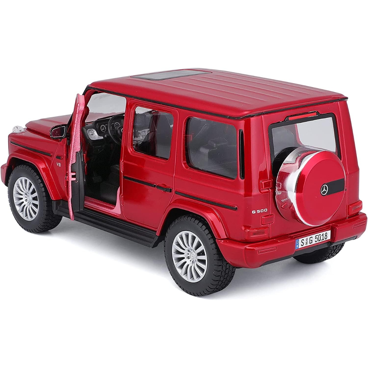 مايستو سيارة دايكاست مرسيدس بنز G-Class AMG رمادية بمقياس 1:24 للأولاد، من عمر 3 إلى 4 سنوات