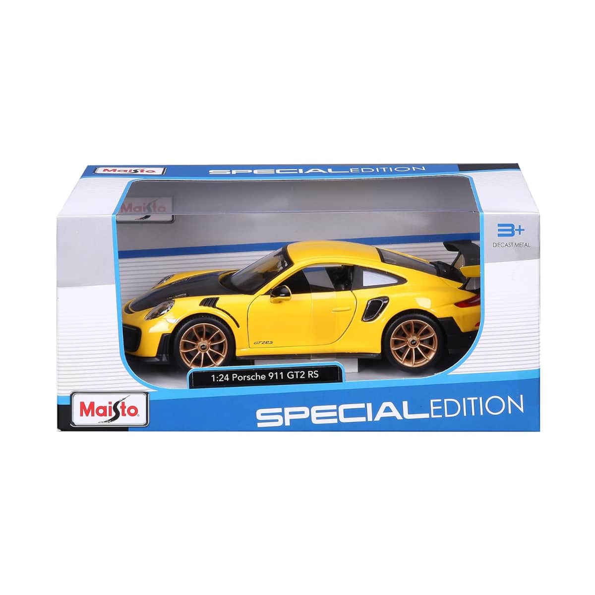 مايستو سيارة دايكاست بورش 911 GT2 RS بمقياس 1:24 للأولاد، 3-4 سنوات