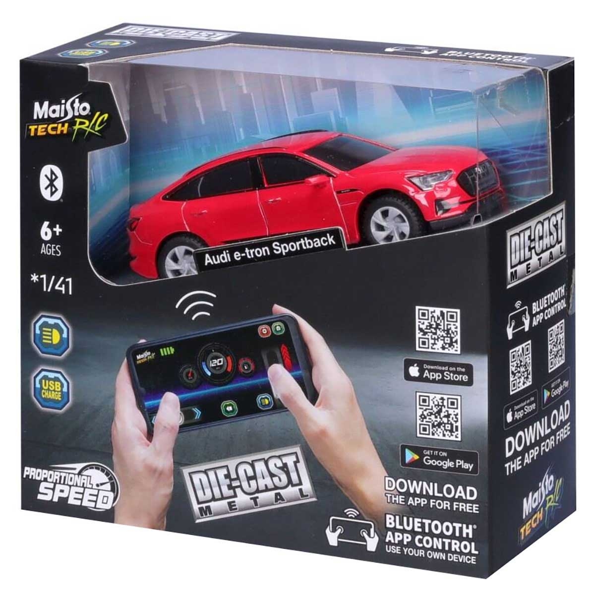 Maisto 1:41 Bluetooth Remote Control Die-Cast Metal Car Unisex, 6-8 Years