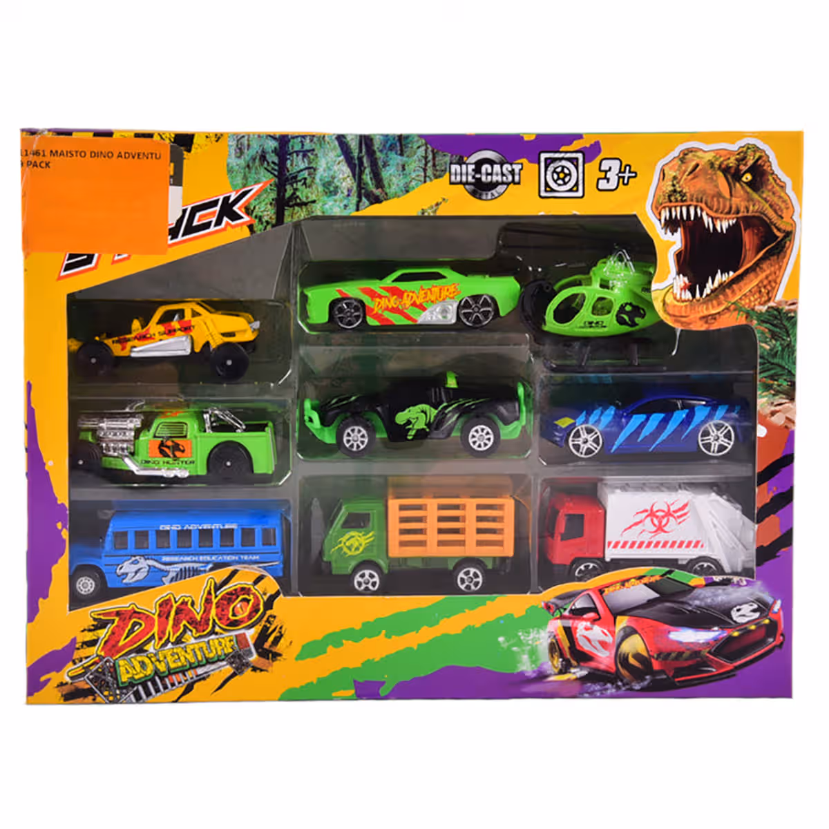 Maisto 1:64 Scale Dino Adventure Diecast Cars Boys, 3-4 Years, Pack of 9