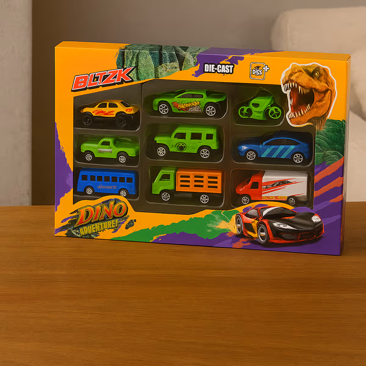 Maisto 1:64 Scale Dino Adventure Diecast Cars Boys, 3-4 Years, Pack of 9
