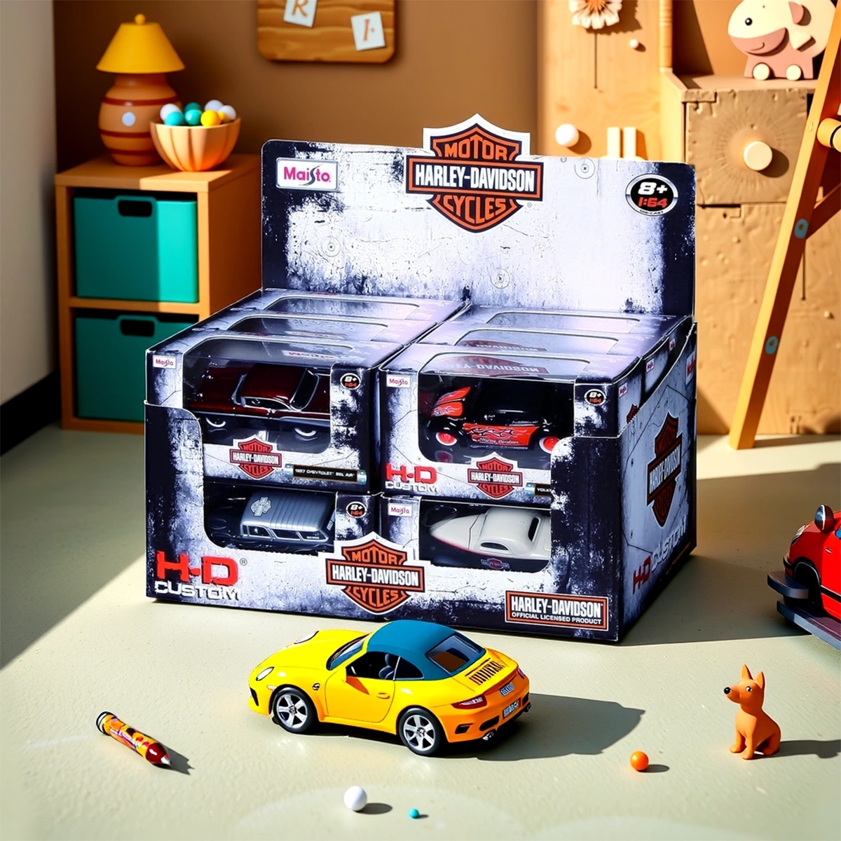 Maisto 1:64 Scale H-D Custom Assorted Diecast Vehicle Boys, 3-4 Years