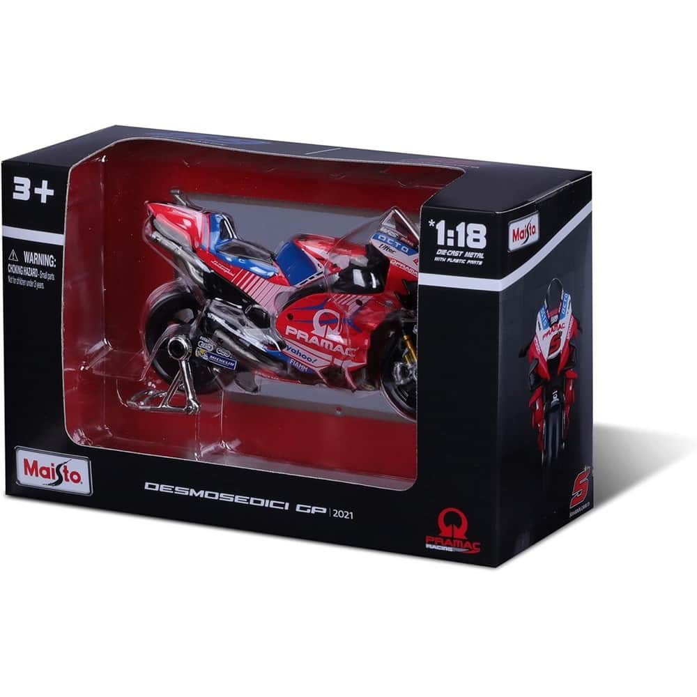 Maisto 1:18 Scale 2021 Ducati Desmosedici GP Diecast Motorcycle Boys, 3-4 Years