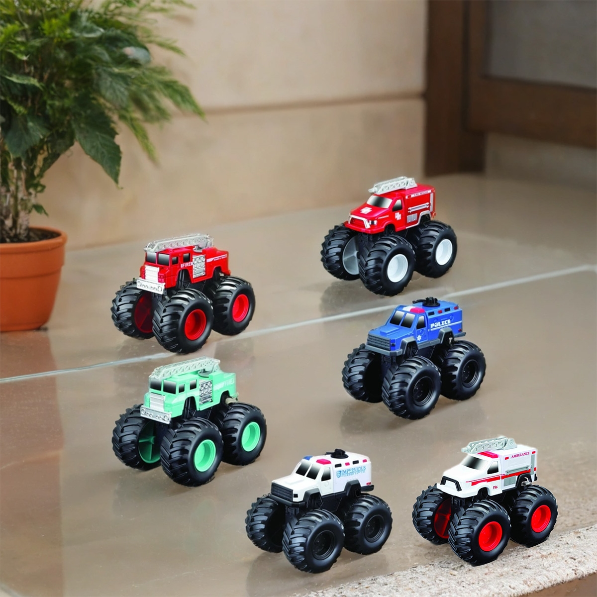 مايستو شاحنة إنقاذ 4x4 مونستر تراك أولاد، 3-4 سنوات