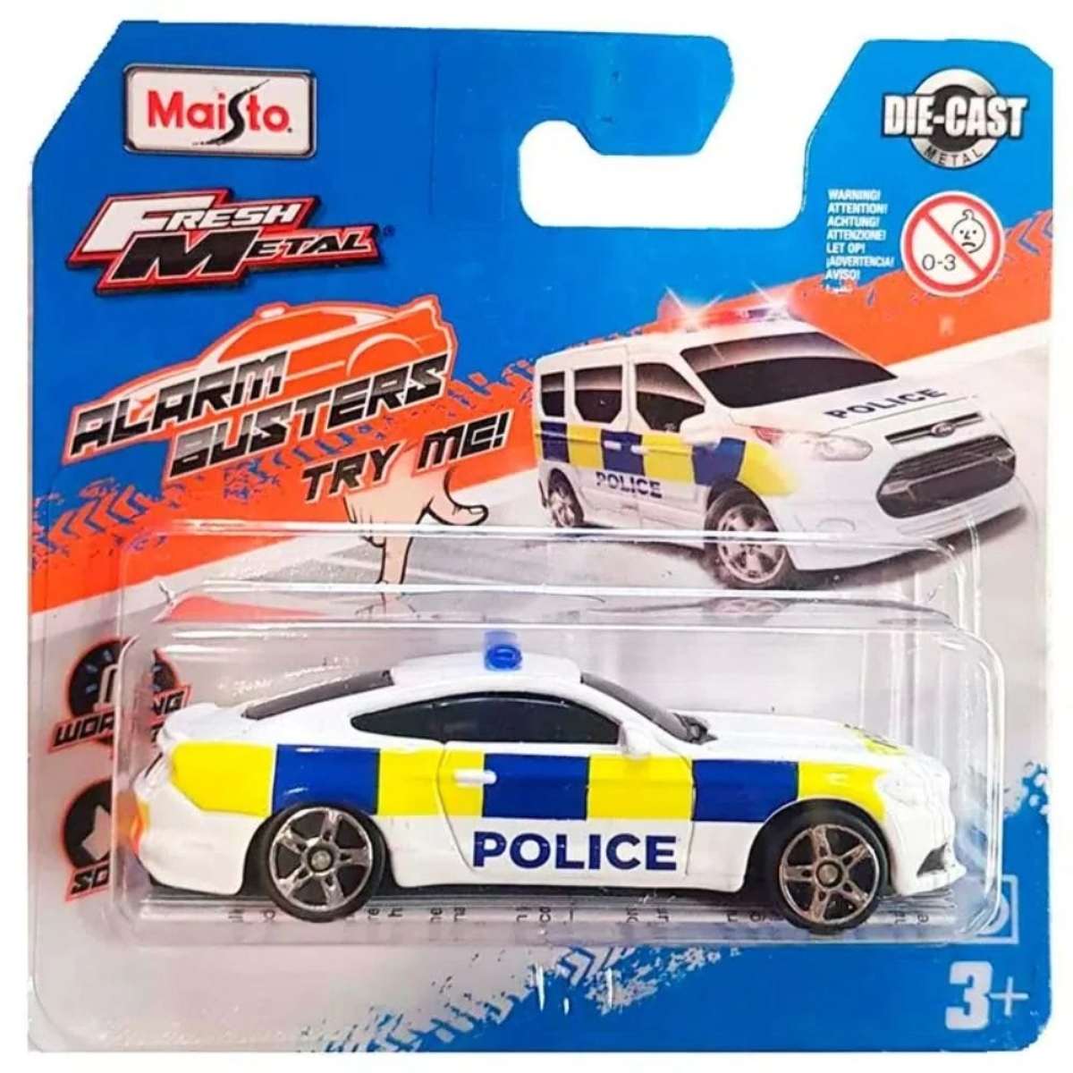 مايستو سيارة مصبوبة معدنية أليرم باستر للجنسين، 3-4 سنوات