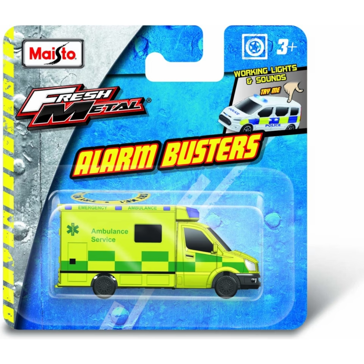 مايستو سيارة مصبوبة معدنية أليرم باستر للجنسين، 3-4 سنوات