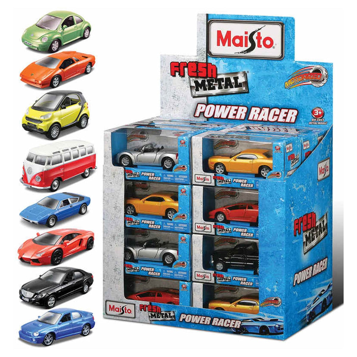 Maisto Assorted 4.5" Power Racer Diecast Car Unisex, 3-4 Years