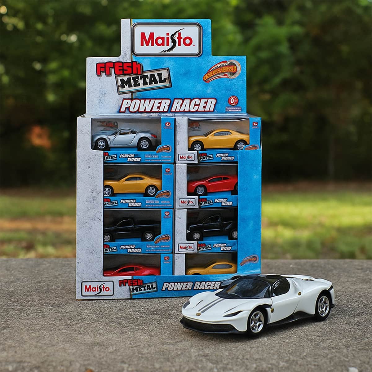 Maisto Assorted 4.5" Power Racer Diecast Car Unisex, 3-4 Years