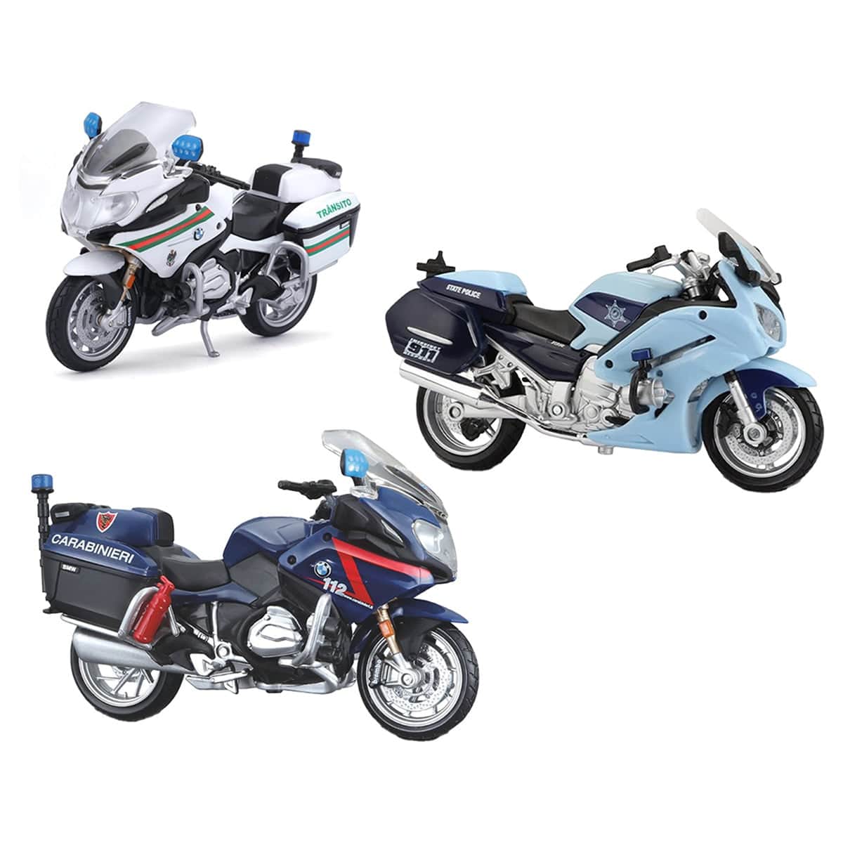 Maisto Authority Police 1:18 Scale Assorted Diecast Motorcycle Boys, 3-4 Years