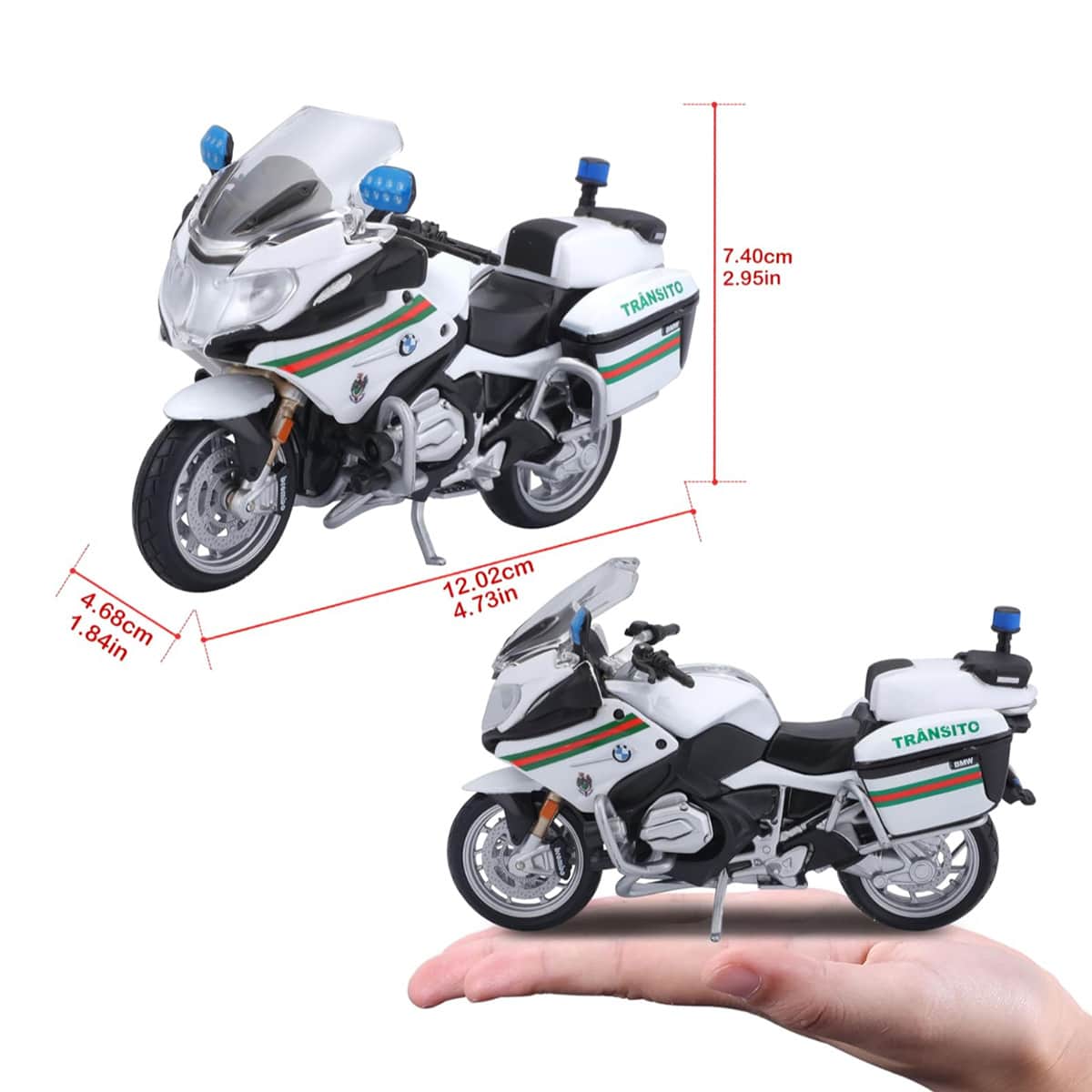 Maisto Authority Police 1:18 Scale Assorted Diecast Motorcycle Boys, 3-4 Years