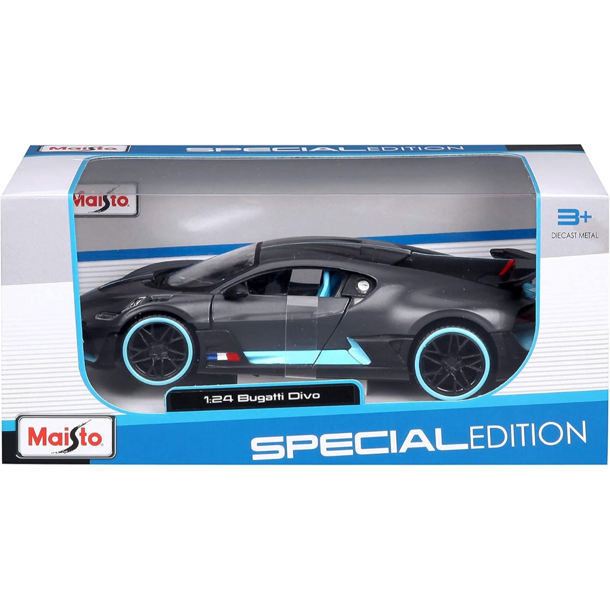 Maisto 1:24 Scale Grey Bugatti Divo Diecast Car Boys, 3-4 Years