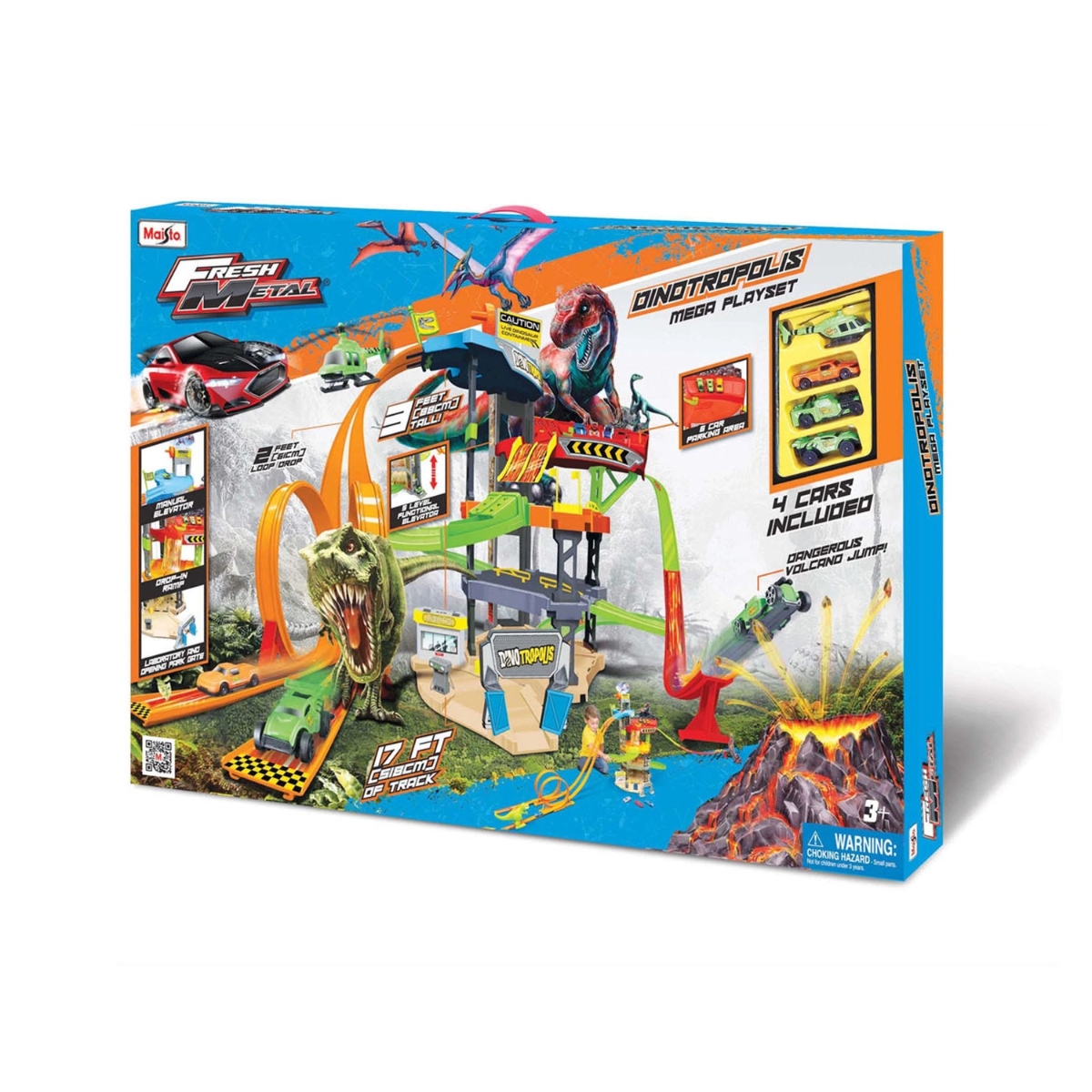 Maisto Dinotropolis Mega Car Playset Boys, 3-4 Years