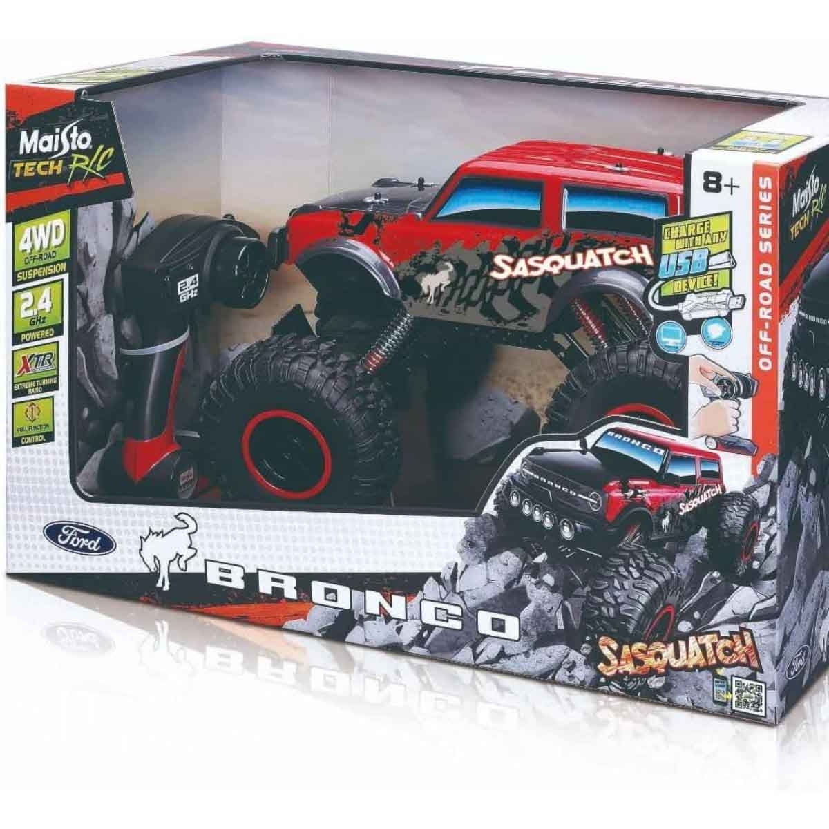 مايستو سيارة آر سي فورد برونكو ساسكواتش للأولاد، 8-10 سنوات
