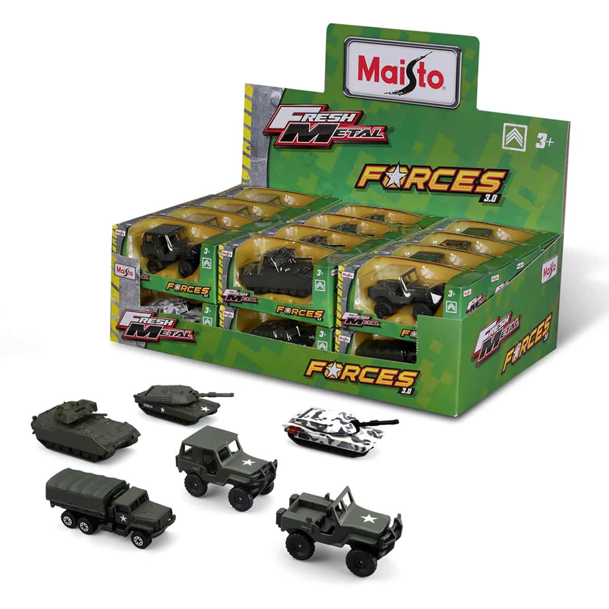 Maisto Fresh Metal Assorted Forces 3 Diecast Jeep Boys, 3-4 Years
