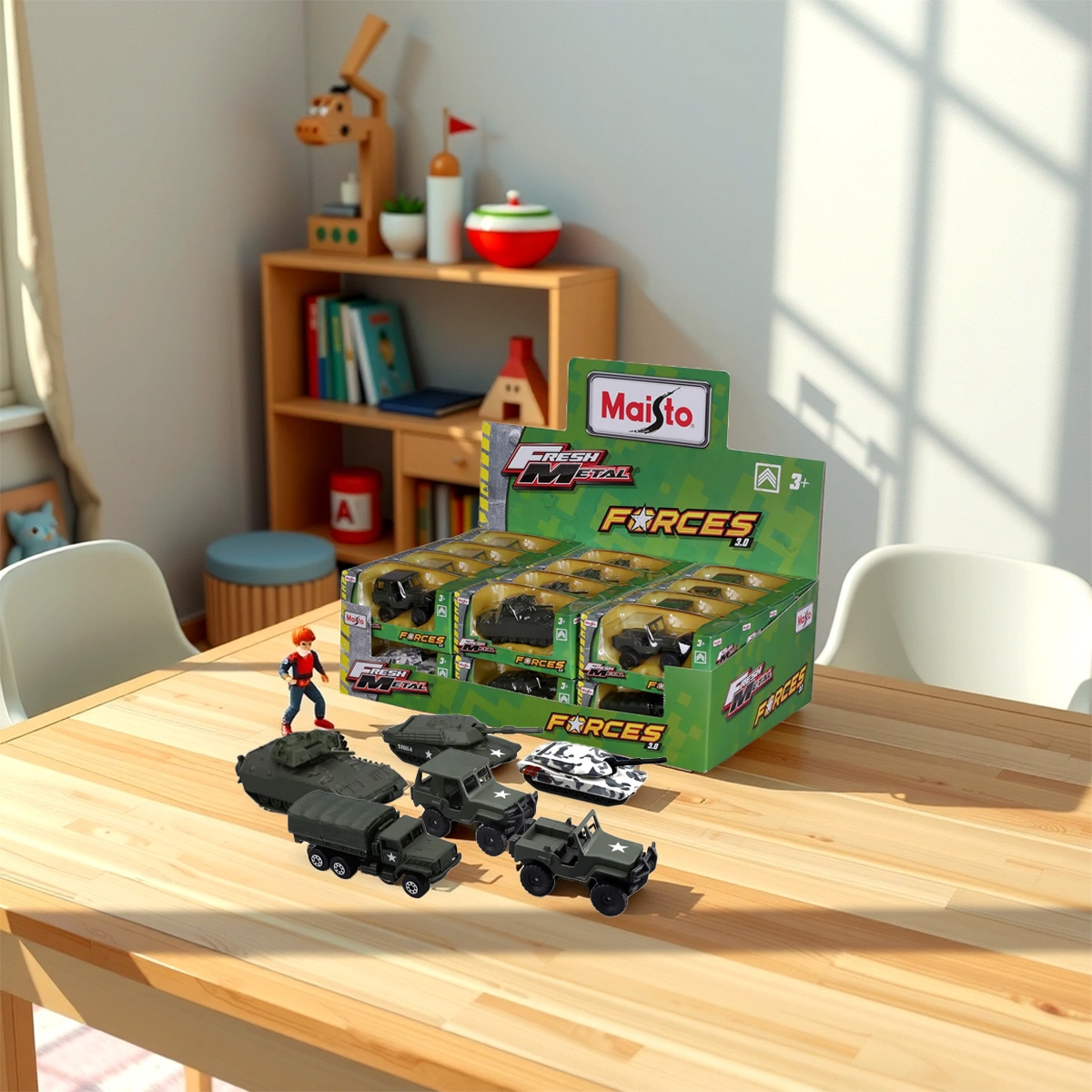 مايستو فريش ميتال جيب داي كاست فورسز 3 متنوعة للأولاد، 3-4 سنوات