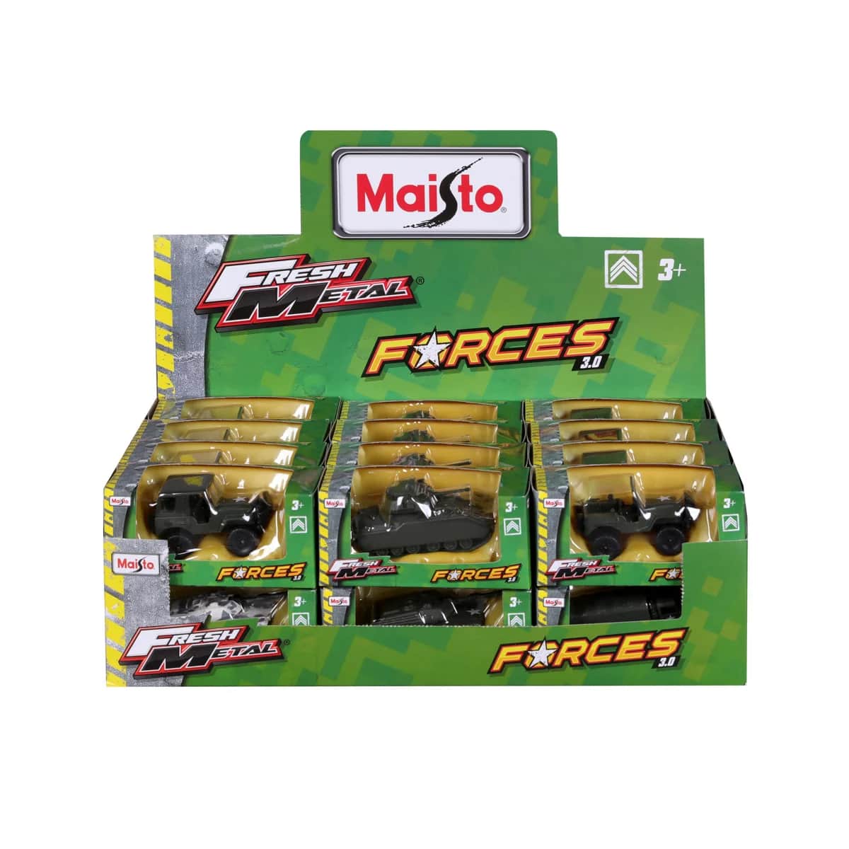 Maisto Fresh Metal Assorted Forces 3 Diecast Jeep Boys, 3-4 Years