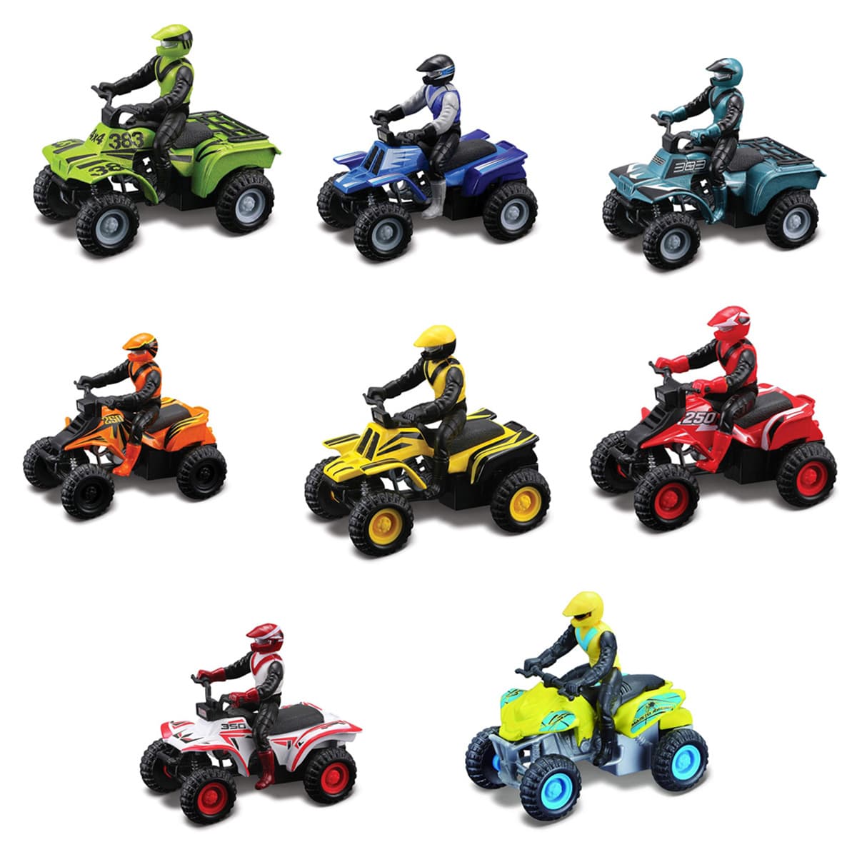 Maisto Fresh Metal Assorted Pullback Diecast Atv with Rider Boys, 3-4 Years