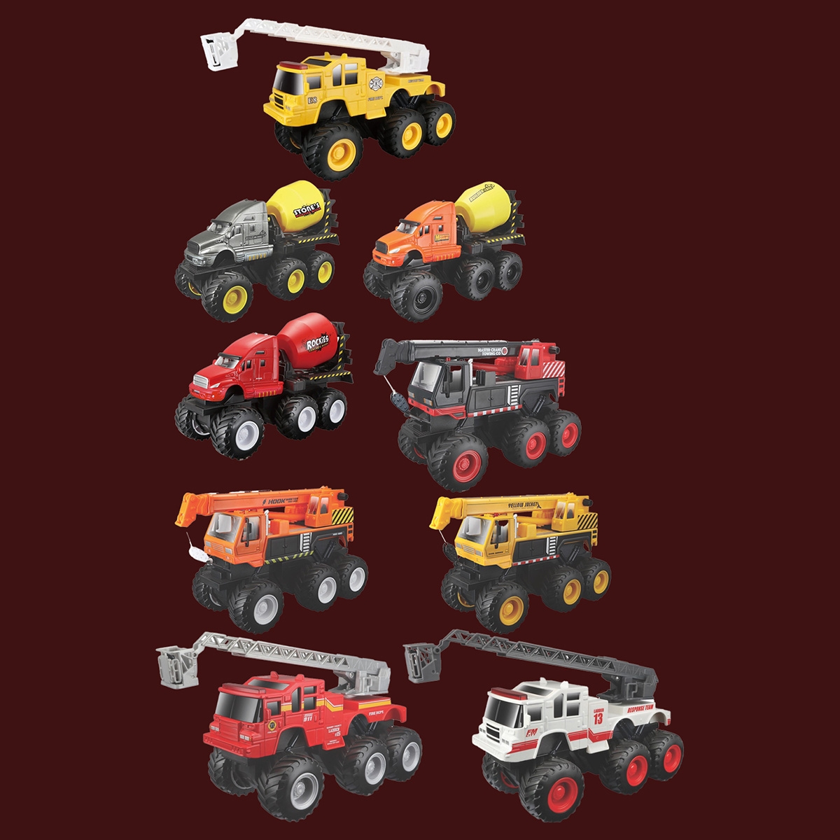 مايستو سيارة دايكاست وحش محجر فريش ميتال متنوعة للأولاد، 3-4 سنوات