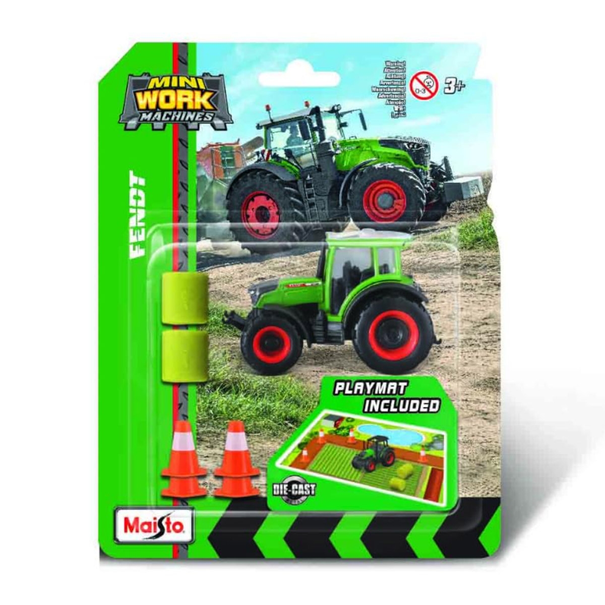 مايستو مجموعة لعب جرار مزرعة صغير مصبوبة معدنية متنوعة للأولاد، 3-4 سنوات