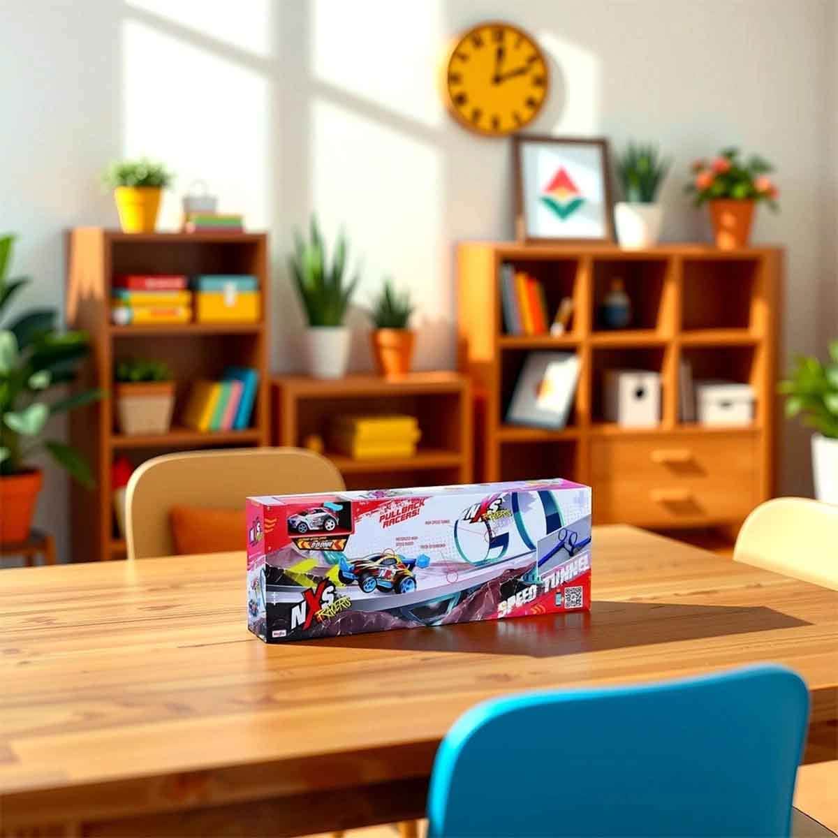 مايستو مجموعة مسار نفق السرعة مع مركبة دايكاست فريش ميتال، للأولاد، 3-4 سنوات