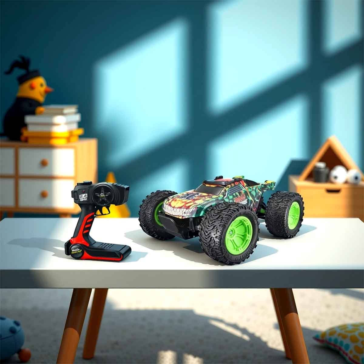 مايستو سيارة R/C هجوم الديناصور للطرق الوعرة للأولاد، 8-10 سنوات