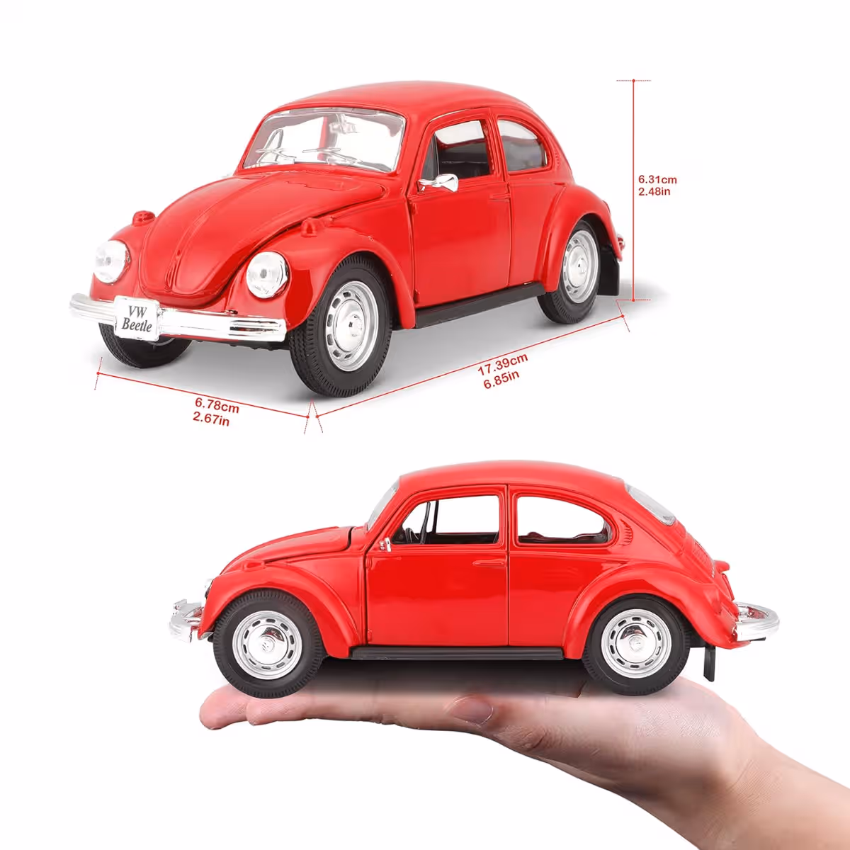 Maisto Green 1:24 Scale Volkswagen Beetle Diecast Car Boys, 3-4 Years