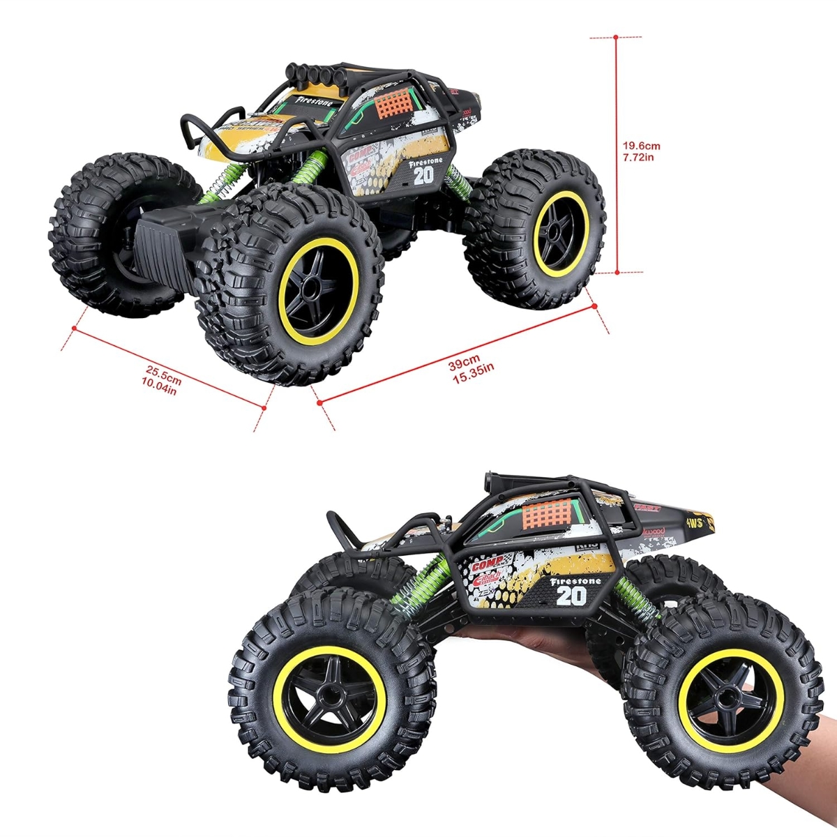 Maisto Rock Crawler Monster Truck R/C Car Boys, 8-10 Years