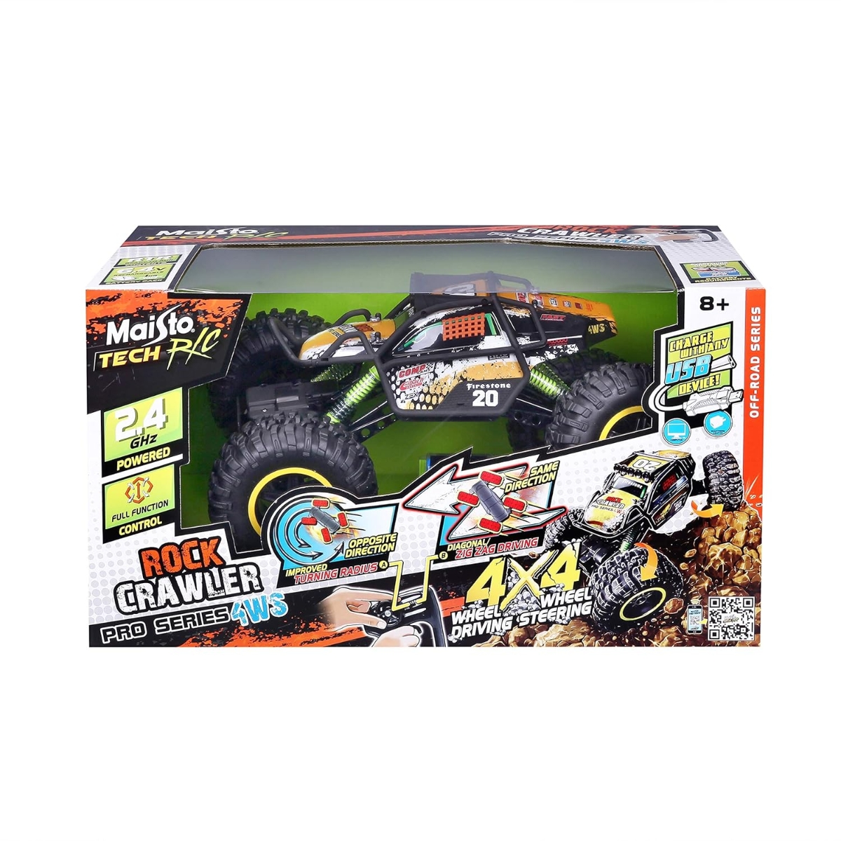 Maisto Rock Crawler Monster Truck R/C Car Boys, 8-10 Years