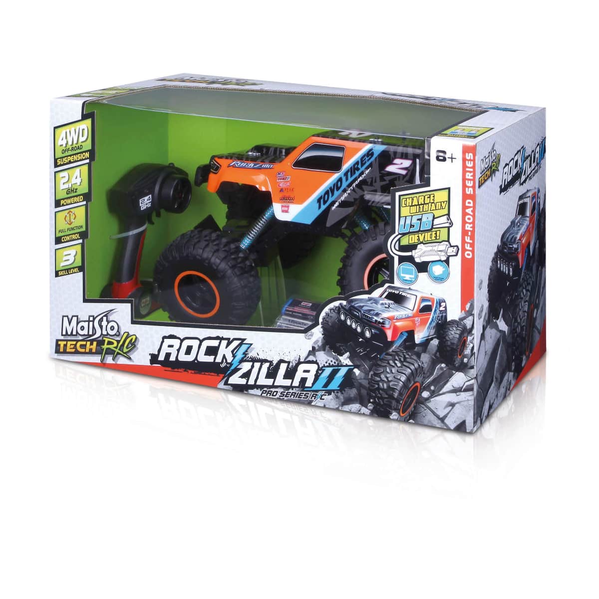 Maisto Rock Crawler Rockzilla R/C Car Boys, 8-10 Years