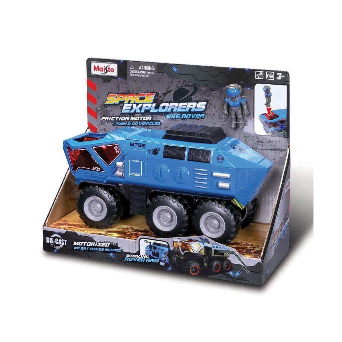 Maisto Space Explorers 6x6 Rover Drag Assorted Spacecraft with Astronaut Boys, 3-4 Years