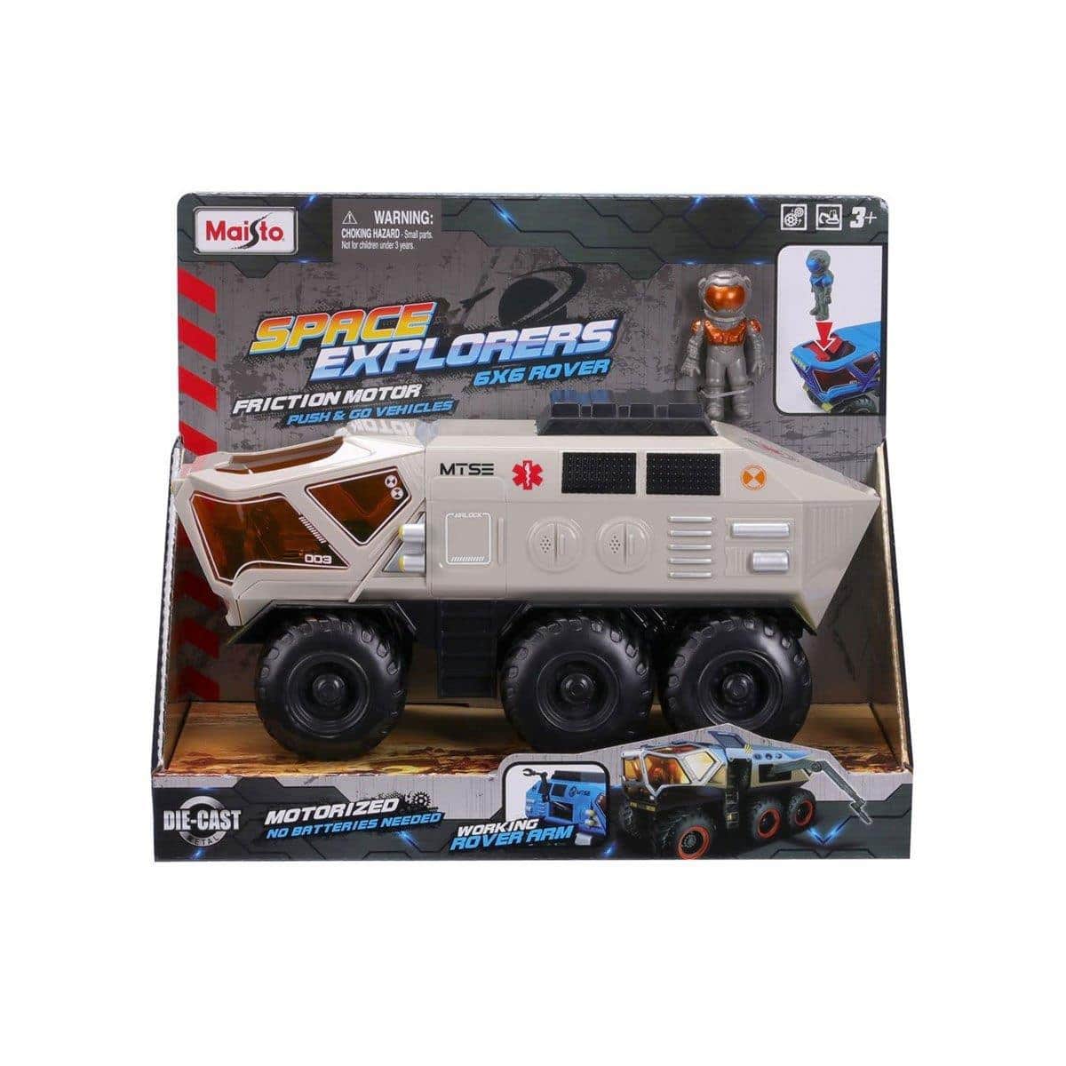 Maisto Space Explorers 6x6 Rover Drag Assorted Spacecraft with Astronaut Boys, 3-4 Years