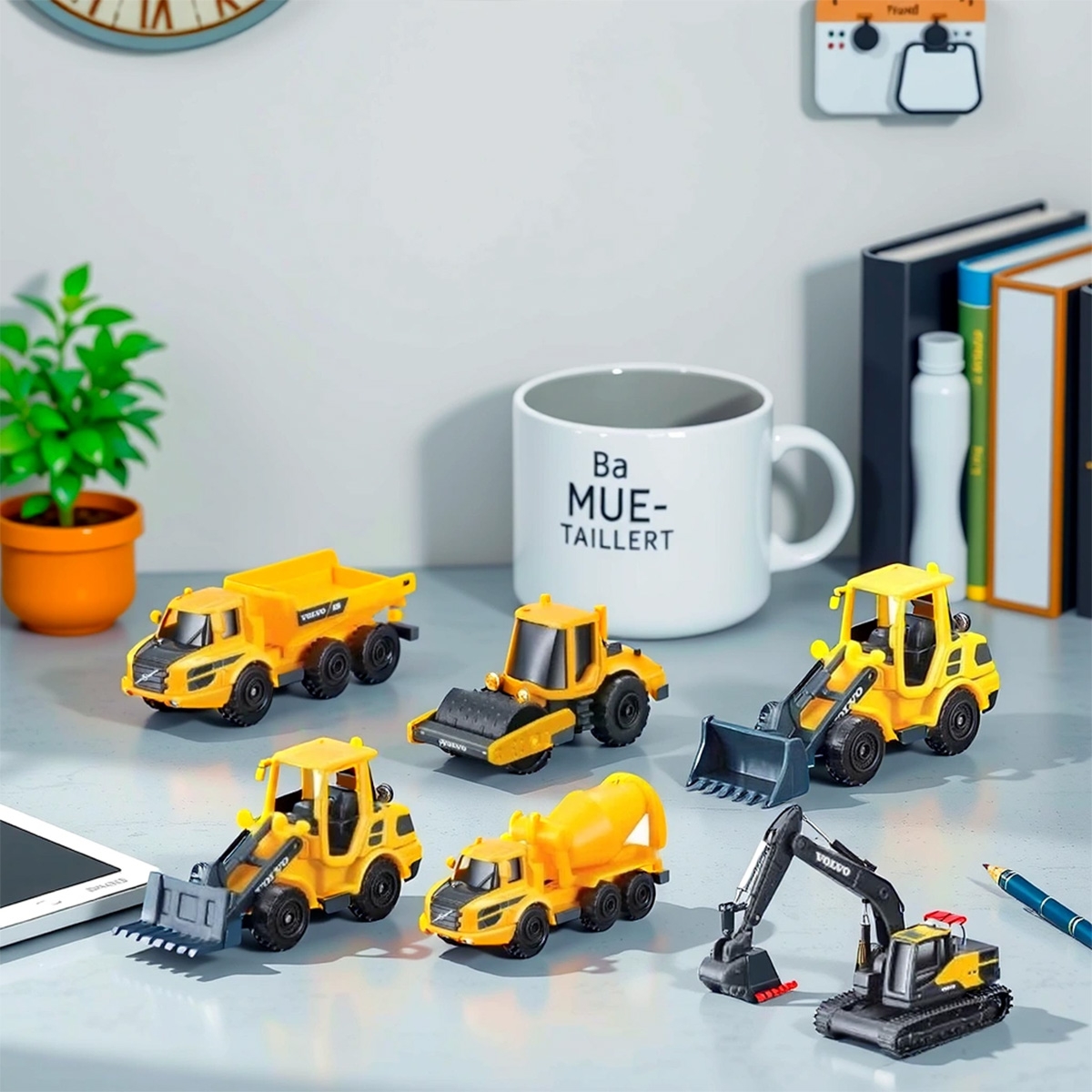 مايستو مجموعة لعب مركبات فولفو للبناء دايكاست للأولاد، 3-4 سنوات