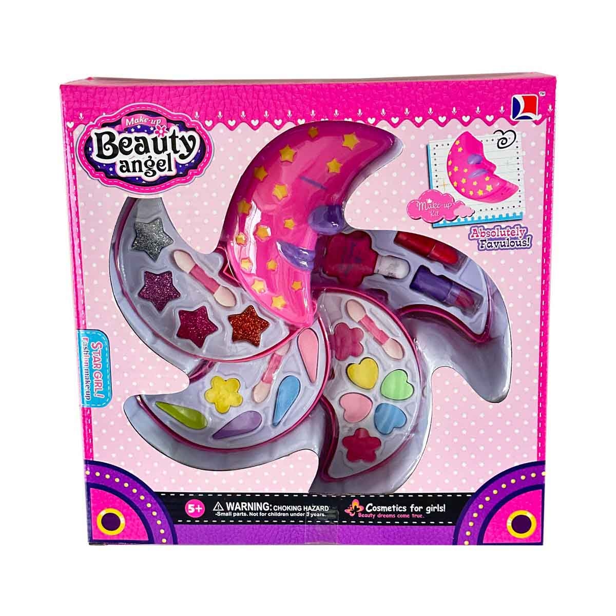 بيوتي أنجل طقم مكياج للبنات، من عمر 5 إلى 7 سنوات