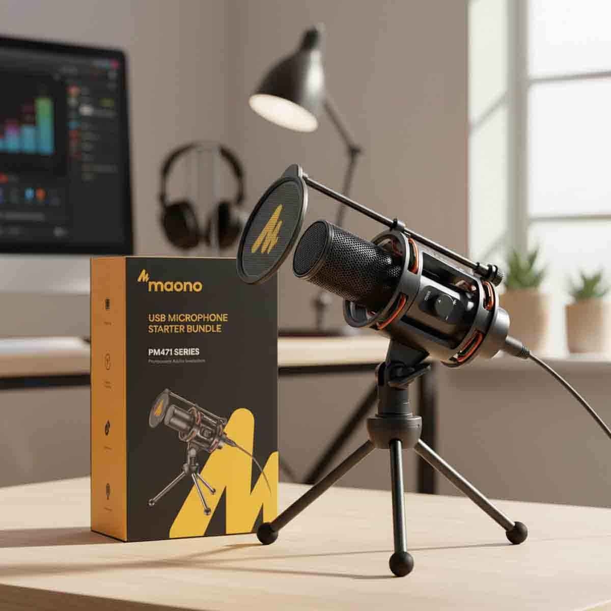 Maonocaster AU-PM471TS USB Studio Microphone Bundle
