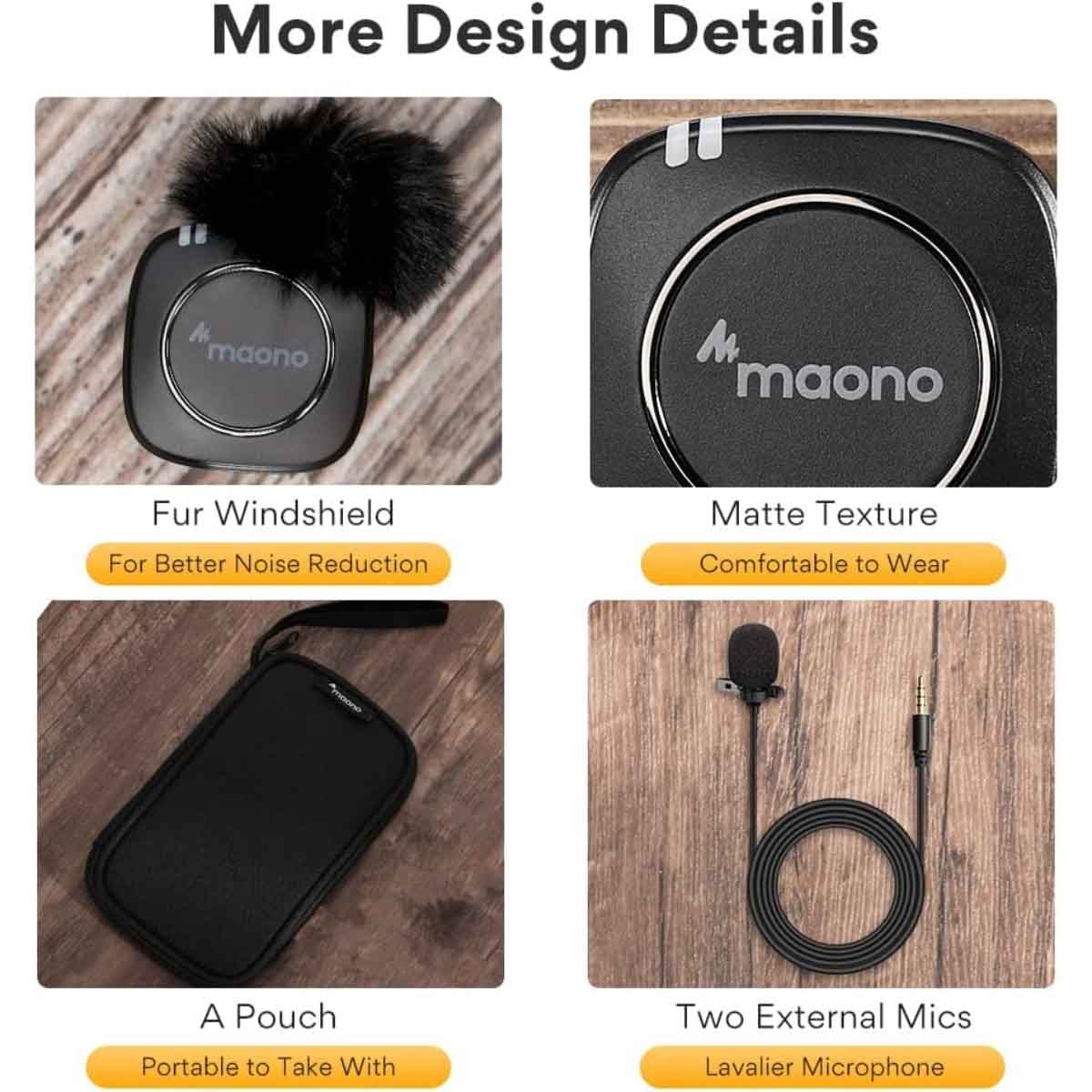 Maonocaster AU-WM820A2 Dual Person Lavalier Wireless Microphone