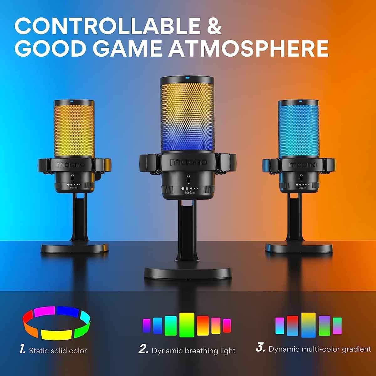 Maonocaster DM20 GamerWave USB RGB Gaming Microphone