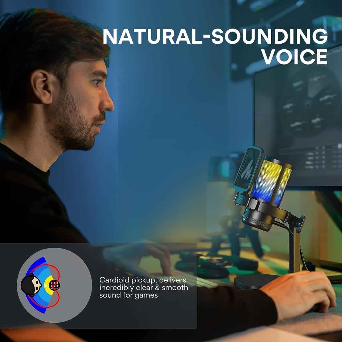 Maonocaster DM20 GamerWave USB RGB Gaming Microphone