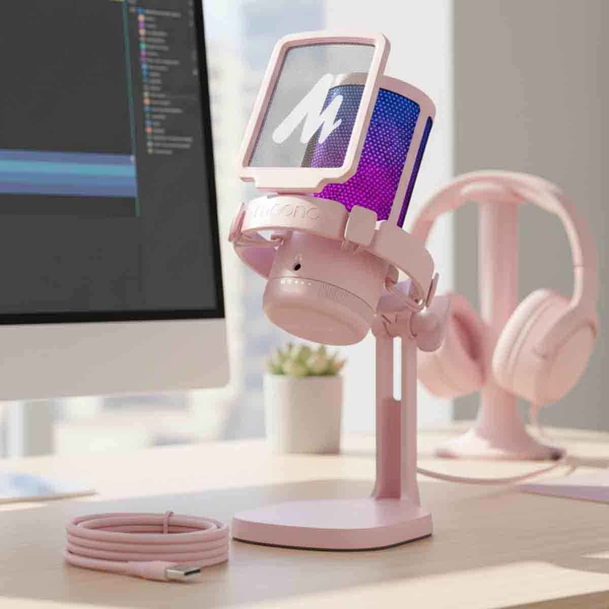 ماونوكاستر DM20 أسود مايك ألعاب RGB GamerWave USB