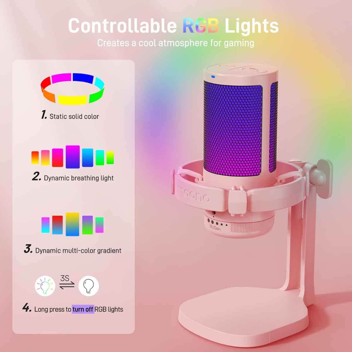 Maonocaster DM20 GamerWave USB RGB Gaming Microphone