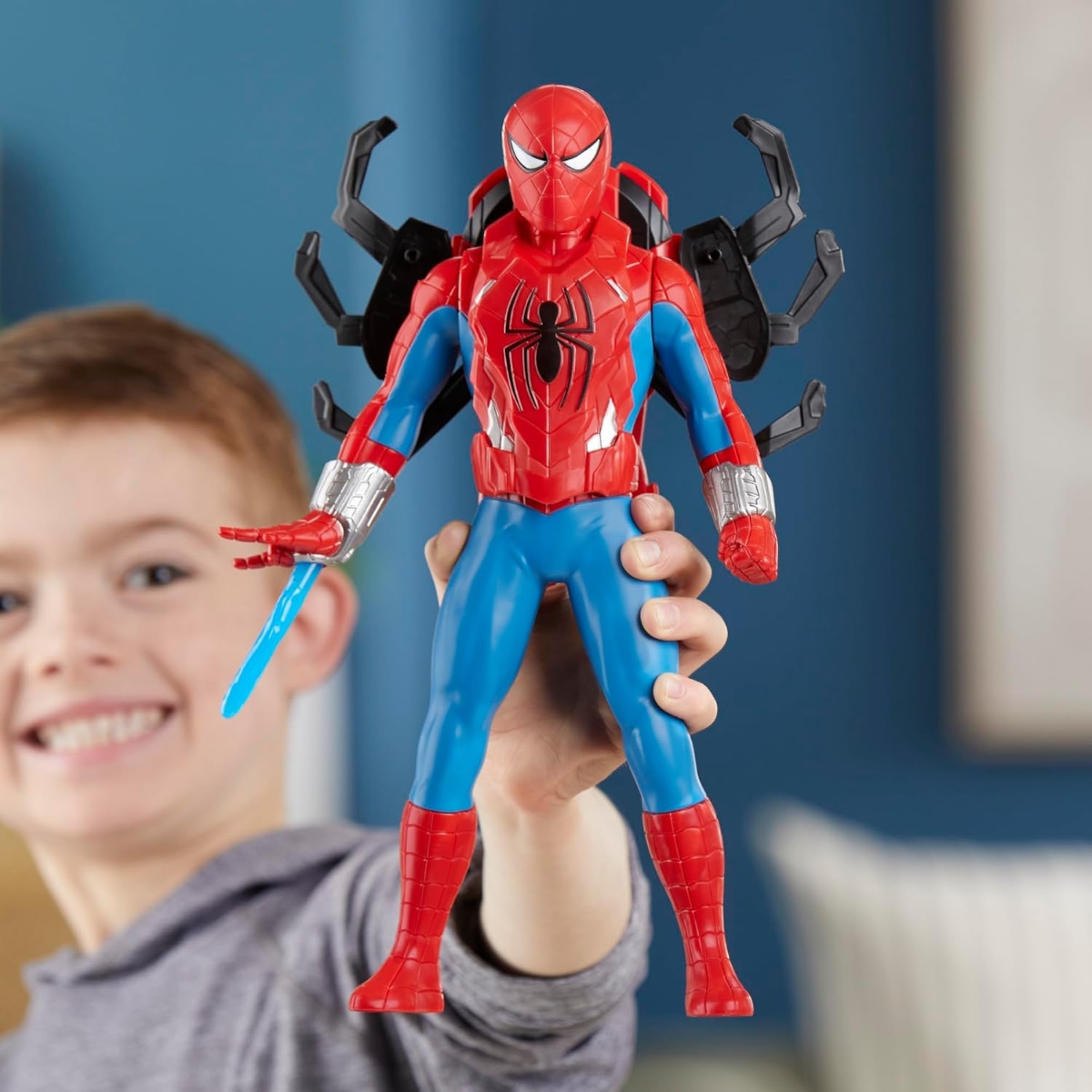 Marvel 11″ Thwip Blast Spider-Man Action Figure Unisex, 5-7 Years