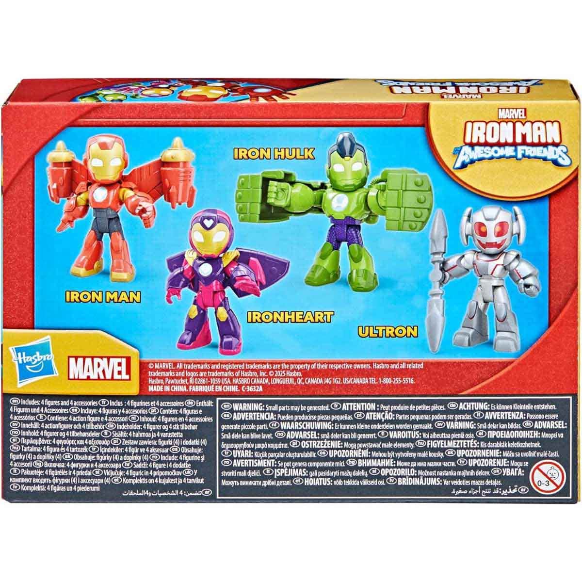 Marvel 4-Piece Iron Man Armor Action Figure Set Unisex, 3-4 Years