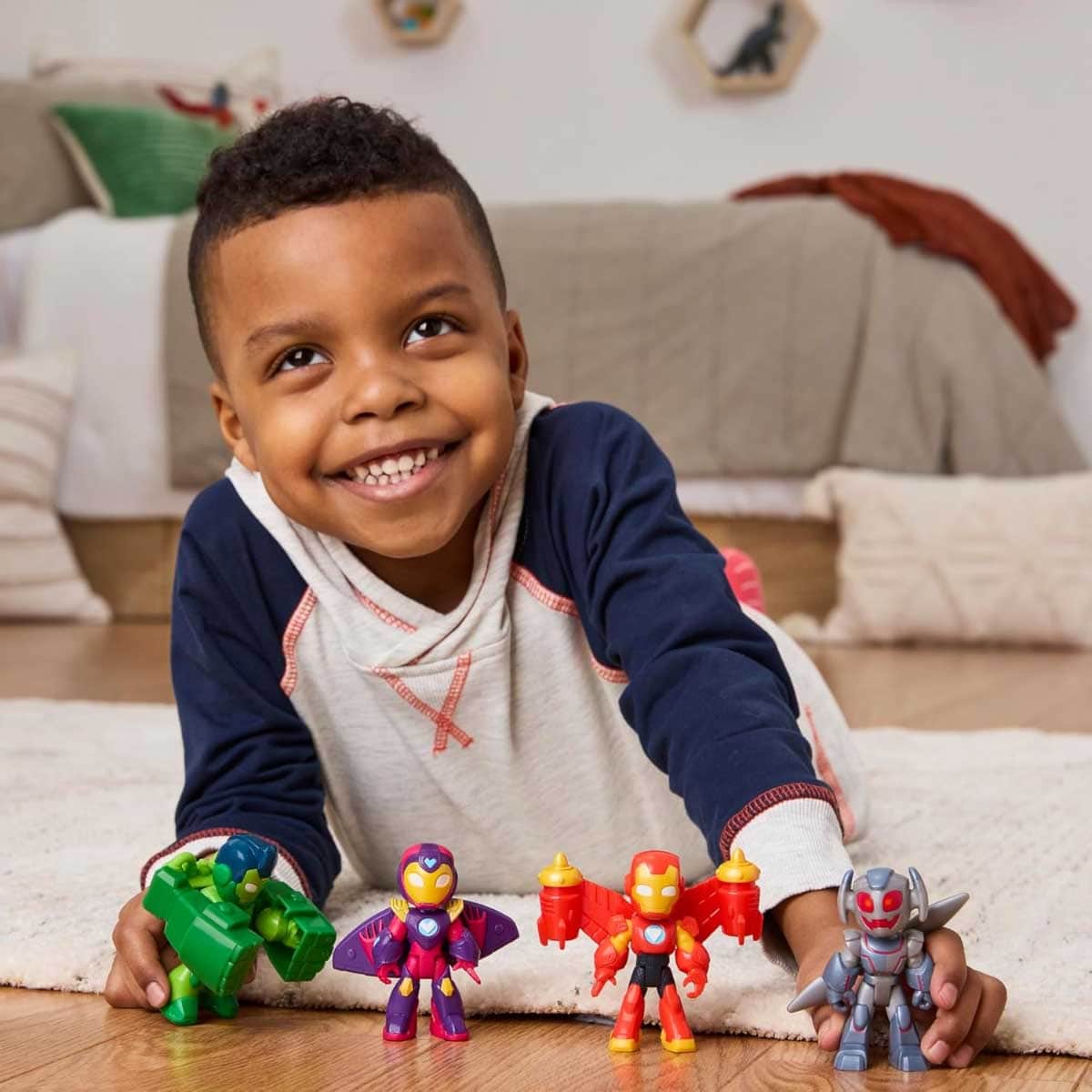 Marvel 4-Piece Iron Man Armor Action Figure Set Unisex, 3-4 Years