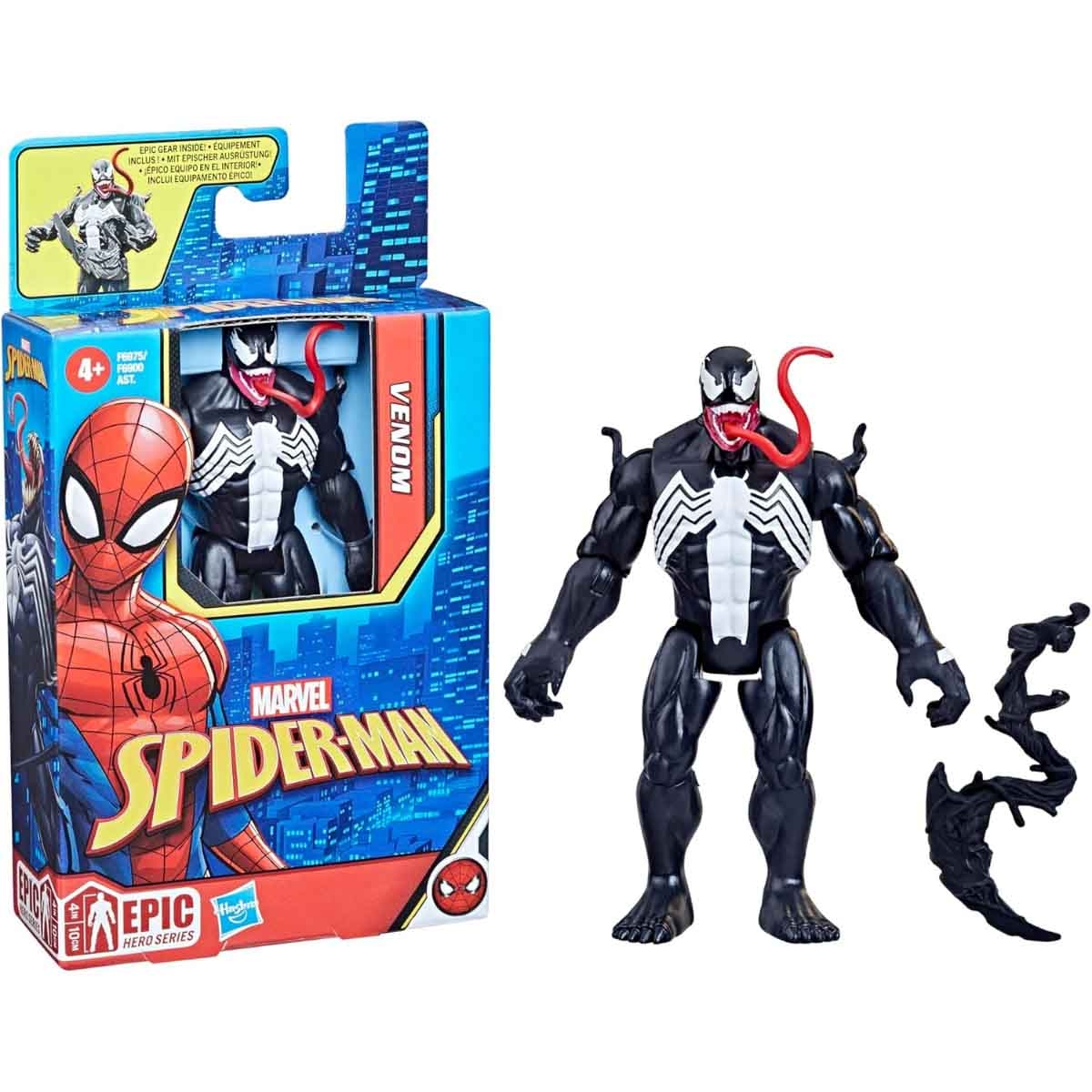 Marvel 4″ Spider-Man Epic Hero Series Venom Action Figure Unisex, 5-7 Years
