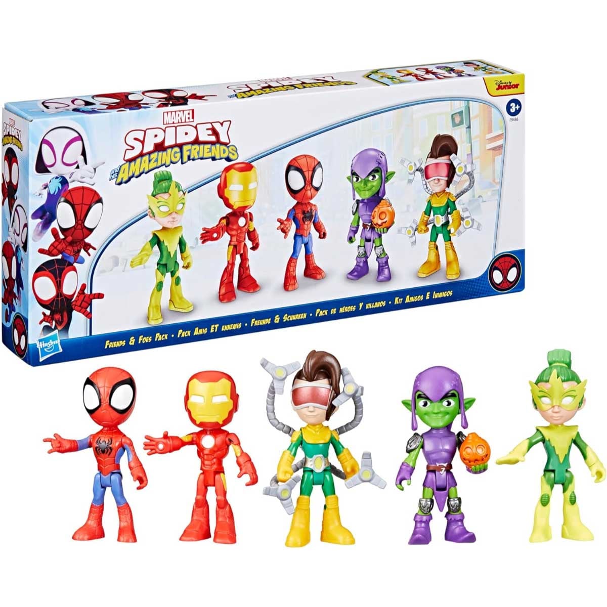 Marvel 5-Piece Spidey & His Amazing Friends & Foes Action Figure Set Unisex, 3-4 Years