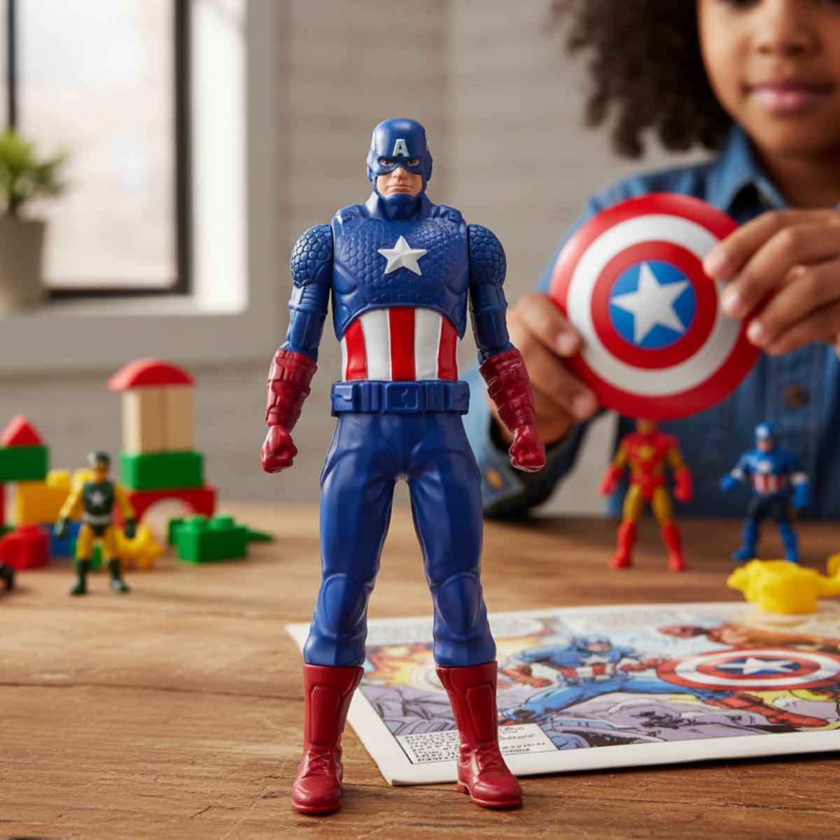 مارفل مجسّم كابتن أمريكا 6 إنش للجنسين، 5-7 سنوات