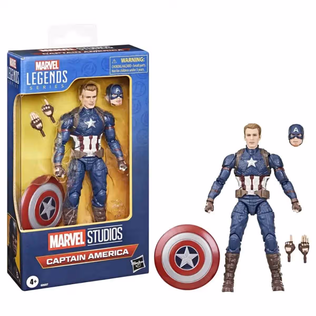 Marvel 6" Avengers Legends Series Captain America Action Figure Unisex, 5-7 Years