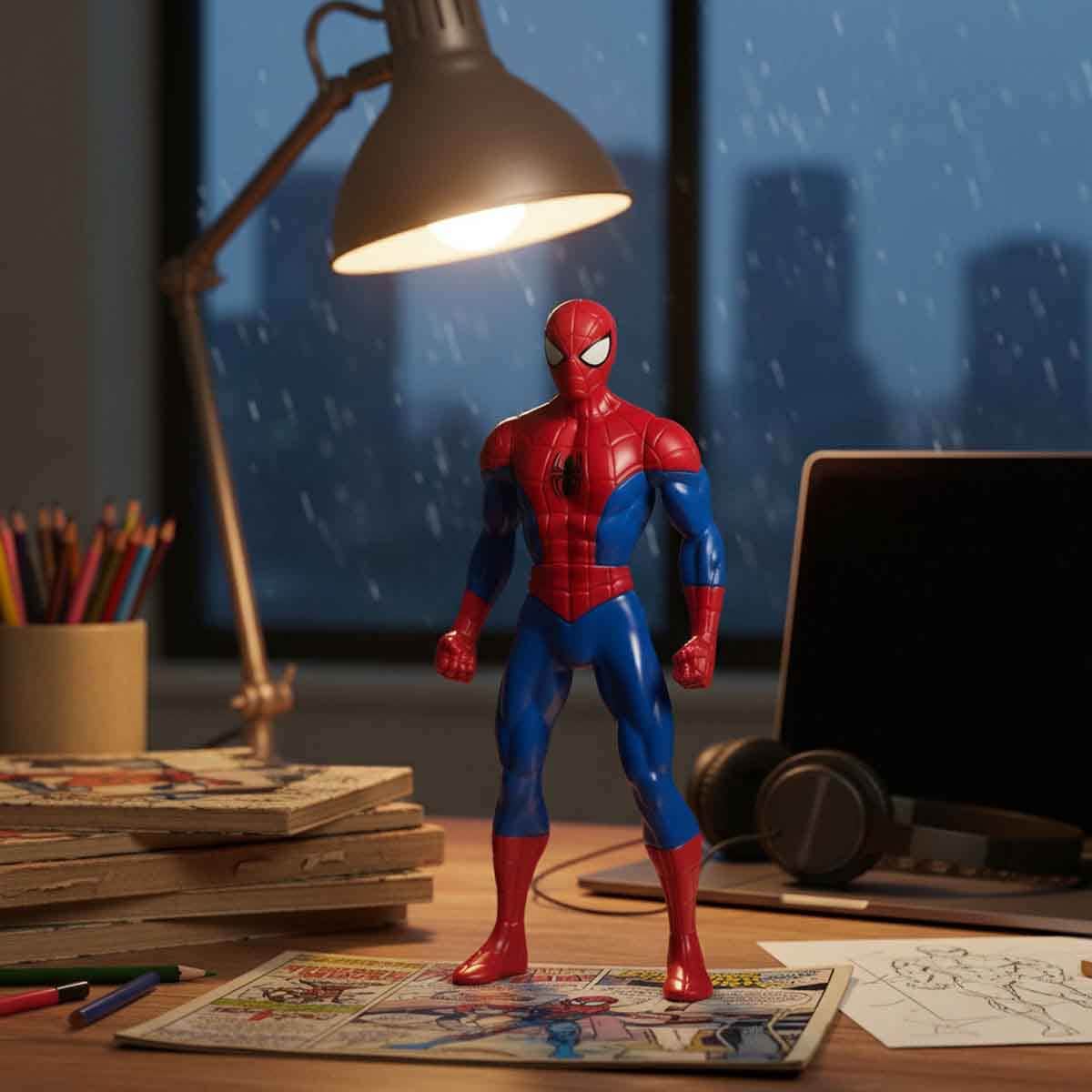 Marvel 9.5″ Spider-Man Action Figure Unisex, 3-4 Years