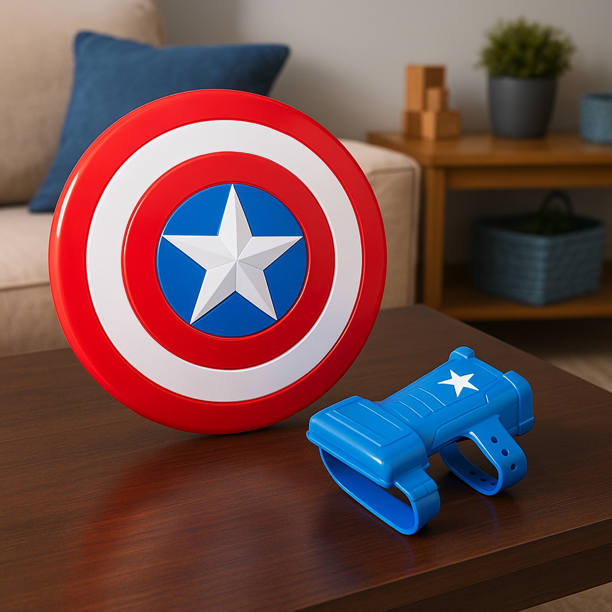 مارفل أفنجرز كابتن أمريكا مجموعة لعب درع وغطاء مغناطيسي للجنسين، 5-7 سنوات