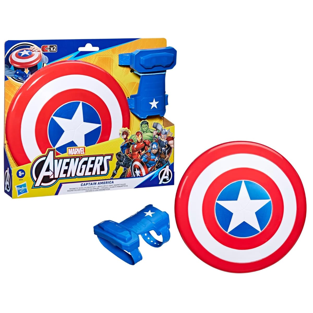 Marvel Avengers Captain America Magnetic Shield & Gauntlet Playset Unisex, 5-7 Years